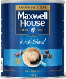 MAXWELL HOUSE RICH BLEND SCOOPING TINS 6X750G